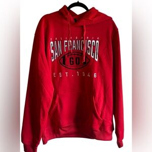 Red San Francisco Men’s Hoodie- Size Large, NWT